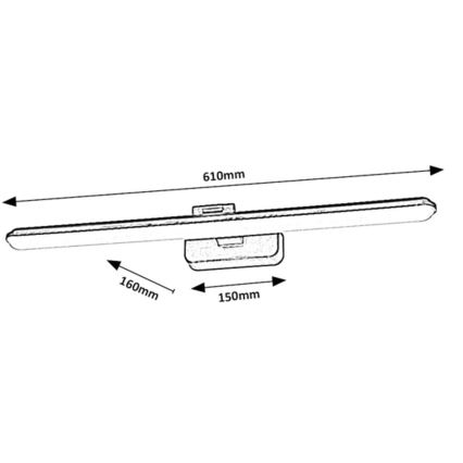 Rabalux - Lámpara LED de cuadro LED/15W/230V 4000K negro